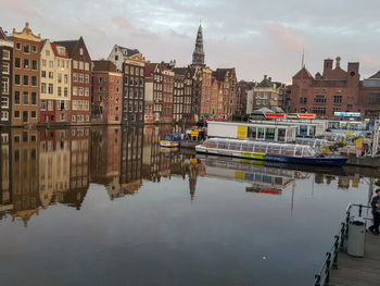 Reflection of buildings in river