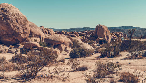 Panoramic view of rock formations