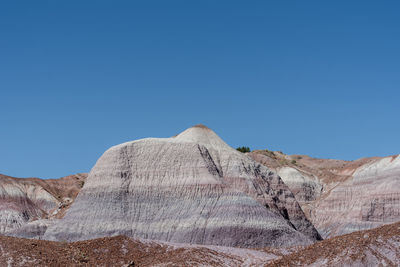 Landscape of badland hills at blue mesa in petrified forest national park in arizona