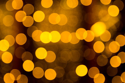 Defocused image of illuminated lights