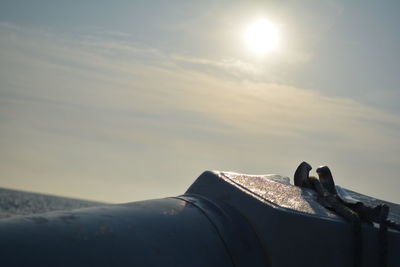 Close-up of sea against sky during sunset