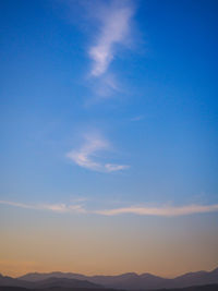 Low angle view of silhouette mountain against sky