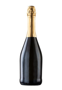 Close-up of beer bottle against white background