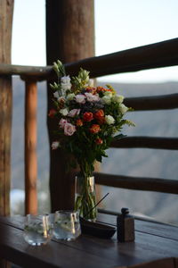 Bouquet of roses in a vase