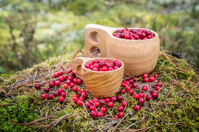 Close-up of berries in basket