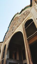 Low angle view of old building against sky