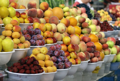 Fruit section of the famous green bazaar in alamty, kazakhstan