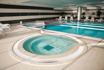 High angle view of swimming pool