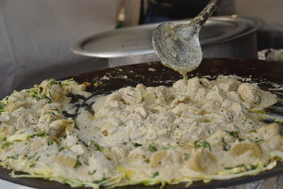 Close-up of meal served in bowl