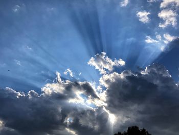 Low angle view of clouds in sky