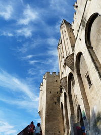 Low angle view of buildings against sky