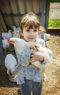 Portrait of cute girl with stuffed toy