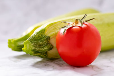 Close-up of tomatoes on table