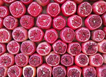 Full frame shot of pomegranates