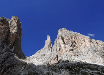 Scenic view of the striking dolomite mountains in summer