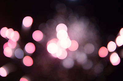 Defocused image of illuminated christmas lights