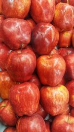 Full frame shot of apples for sale at market stall