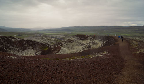 People on laugavegur route landscape photo