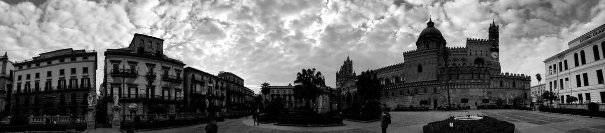 Low angle view of cathedral against cloudy sky