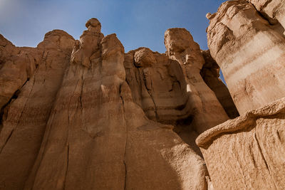 Sandstone formations around al khobar caves, jebel qarah