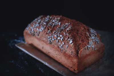 Close-up of bread on table