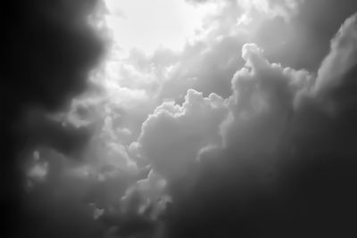 Low angle view of storm clouds in sky