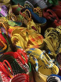 Full frame shot of multi colored hats for sale