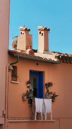 Low angle view of building against sky