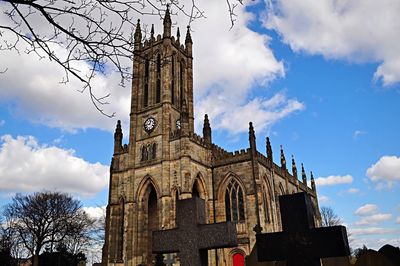 Low angle view of church against sky