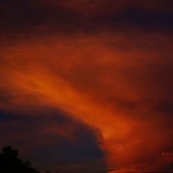 Low angle view of dramatic sky