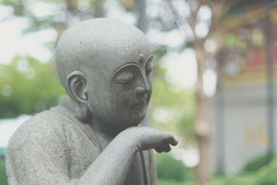 Close-up of statue against blurred background