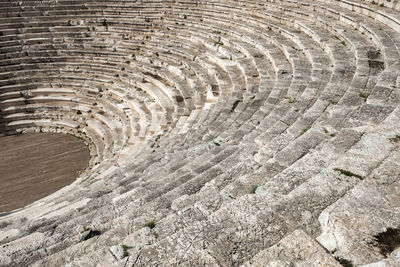 High angle view of old ruins