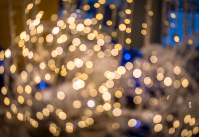 Defocused image of illuminated lights