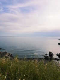 Scenic view of sea against sky