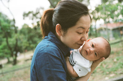 Portrait of mother and daughter