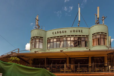 Low angle view of built structure against sky