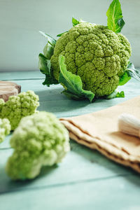 Close-up of vegetables on cutting board