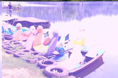 Boats in sea
