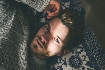 Close-up portrait of man