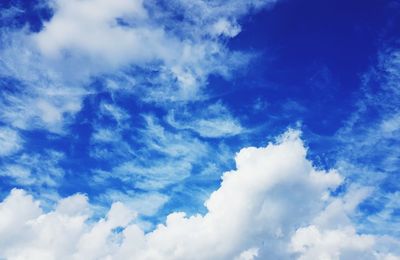 Low angle view of clouds in sky