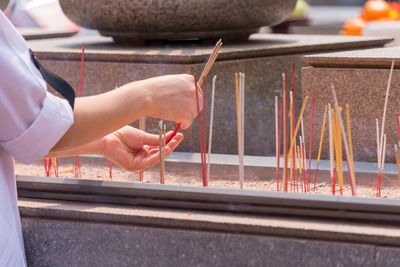 Close-up of woman working