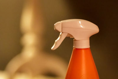 Close-up of spray bottle