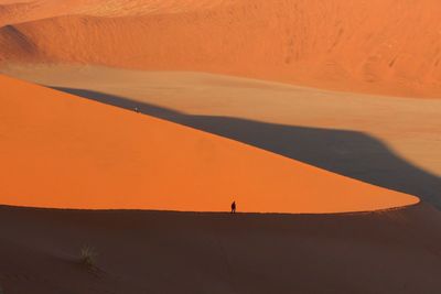 Scenic view of desert during sunset