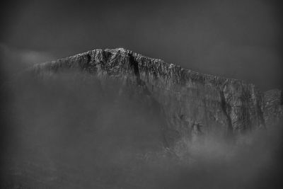 View of majestic mountain against sky