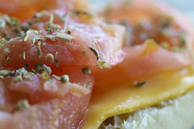 Close-up of meal served in plate