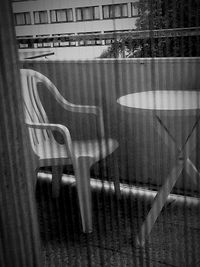 Empty chairs in restaurant