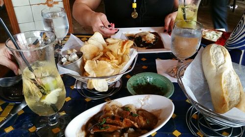 Close-up of food on table