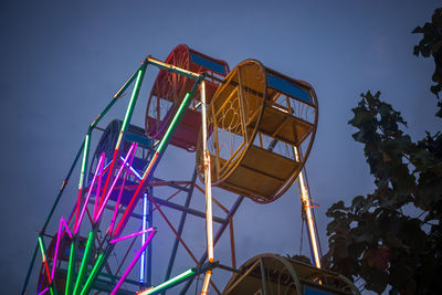 Low angle view of ferris wheel against sky