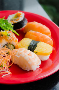 Close-up of salad in plate