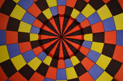 Full frame shot of multi colored hot air balloon